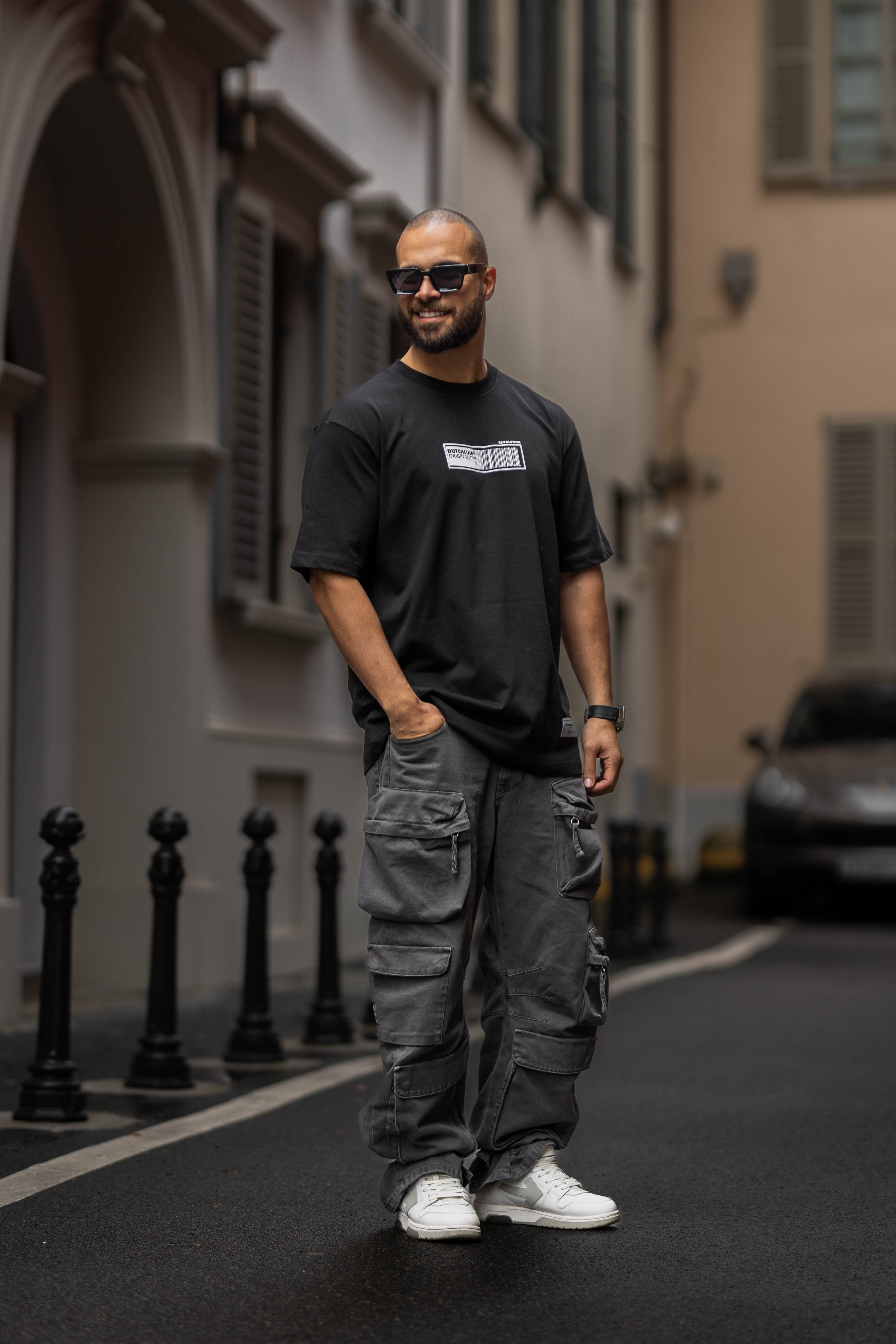 Oversize T-shirt With Print of Center