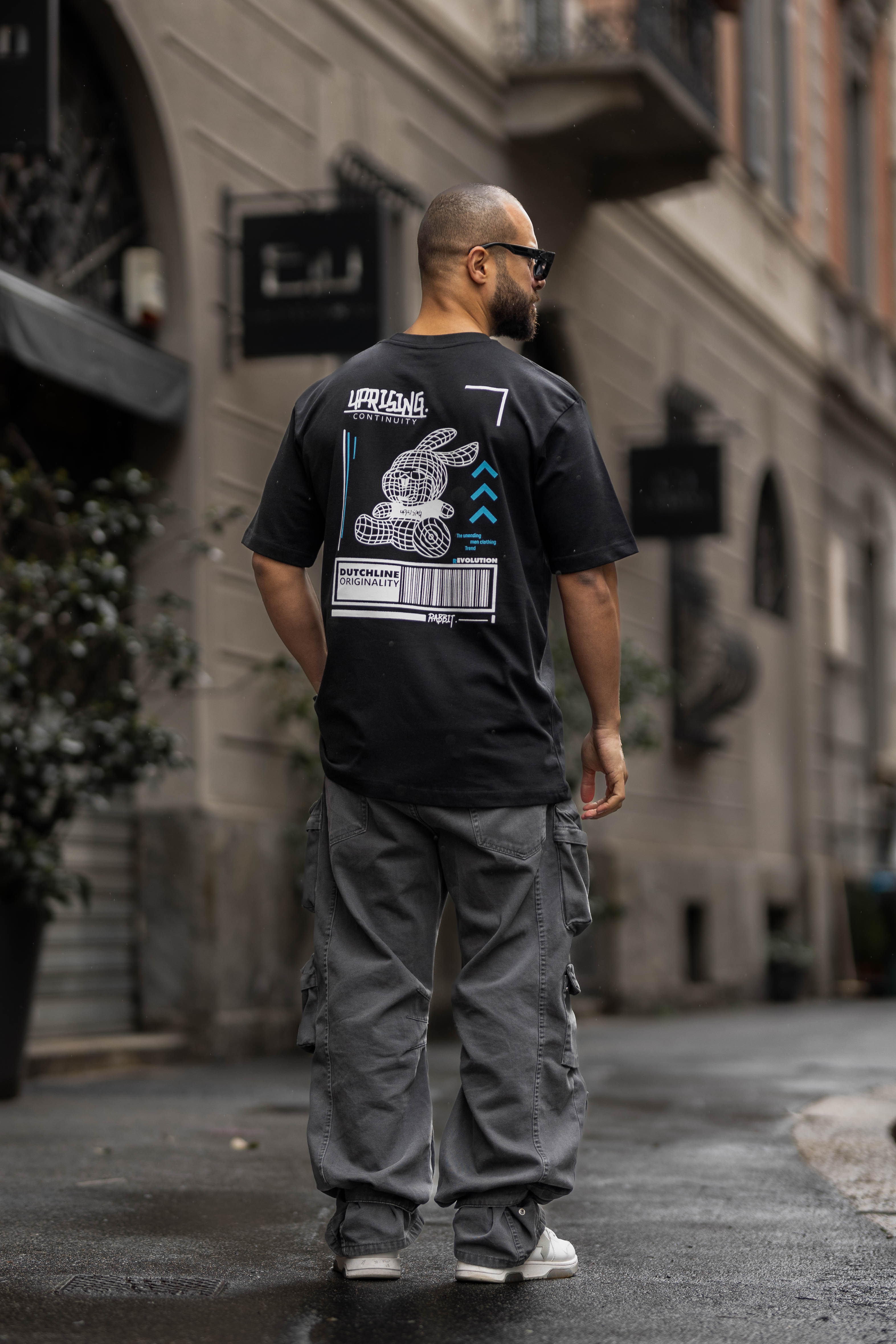 Oversize T-shirt With Print of Center