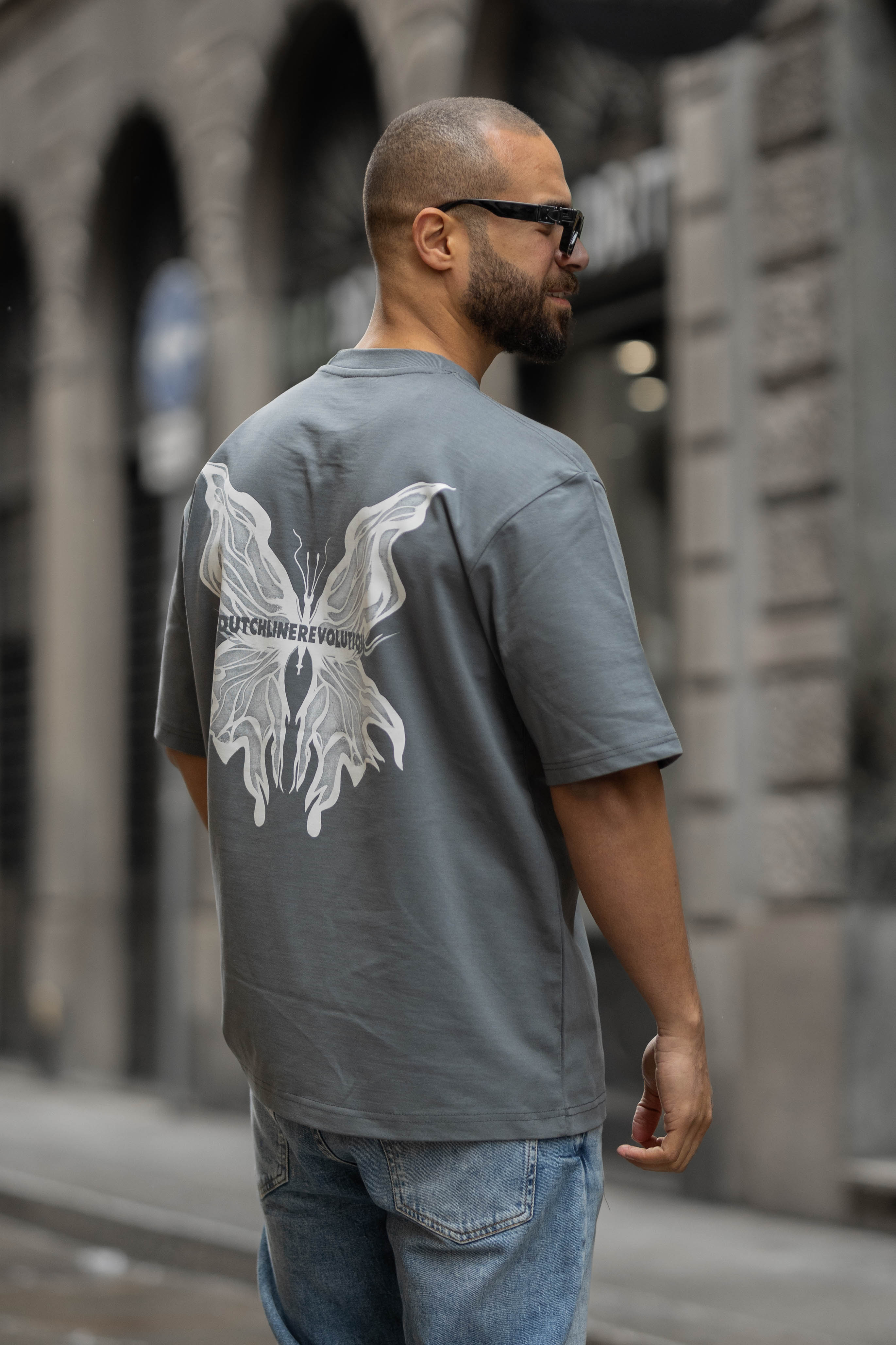 Butterfly Print Oversized Tee